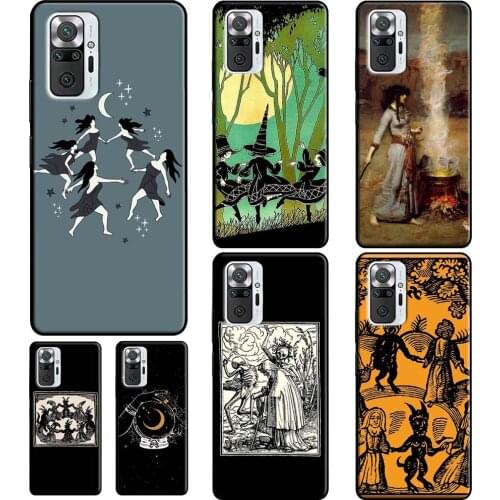Witches Circle Dance For Xiaomi Redmi Note 10 Pro 7 8T 9S Note 8 9 Pro Case For Redmi 9C 9A 8A 9T K40 Fundas