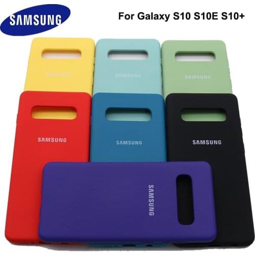 S10 plus Case for Samsung Galaxy S10E Silky Silicone Cover High Quality Soft-Touch Back Protective Shell S10+ S 10