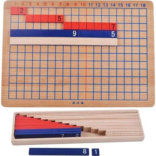 Montessori Addition and Subtraction Board Wooden Math Exercise Toy Educational Family Game Kids Gift