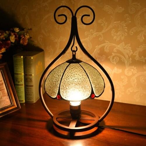 American style village creative iron Table Lamps art decorative lamps wedding gifts bedroom bedside bar YA72618