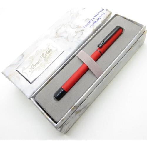 Wings Marble R167 Pastel Red Roller Pen | İsme Special Pen | Gift Pen
