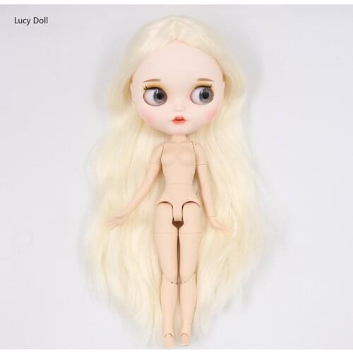 ICY Factory Blythee Doll White Skin Joint Body Bjd Toy Custom Doll Matte Face Naked Doll 30cm