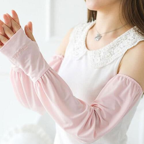 Summer loose sunscreen driving ice silk sleeve female long length UV protection sleeve arm arm glove ice sleeve