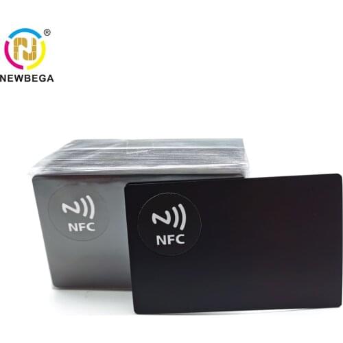 Metal NFC Contactless Business Card,Ntag216 Gift Cards,With Chip DUI/DYI,RFID Technology,Matt Black Design 1PCS
