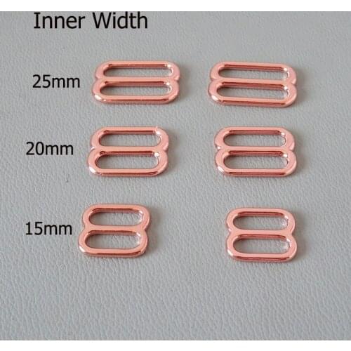 50Pcs/Lot 15mm 20mm 25mm Metal Slider straps Adjuster Buckle Belt Ring Loop Backpack Webbing Dog Collar Clasp Sewing Accessory