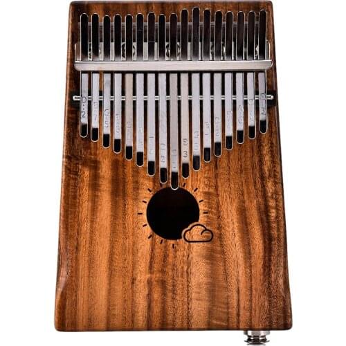 Muspor 17 Key Kalimba Thumb Piano Mbira Kalimba Instrument Link Speaker EQ Electric Box Acacia Kalimba Musical Instrument MS17AE