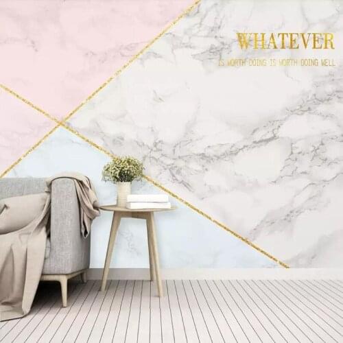 Custom Any Size Mural Wallpaper INS Nordic Modern Geometric Marble Photo Wallpaper Living Room TV Background Wall Decor Frescoes