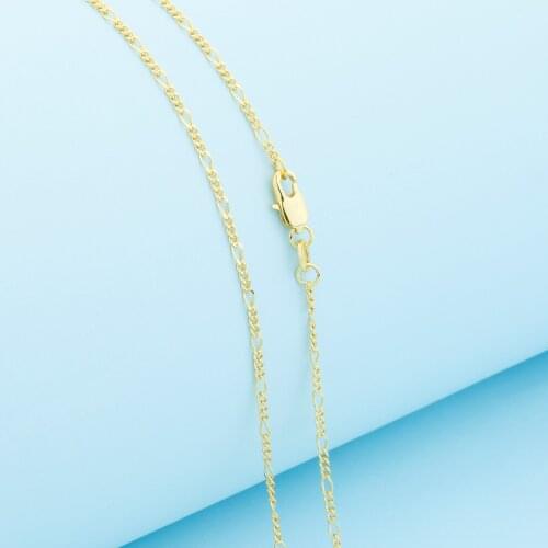 1pcs Wholesale Gold Filled Necklace Fashion Jewelry Figaro Link Chain 2mm Necklace 16-30 Inches Pendant Chain