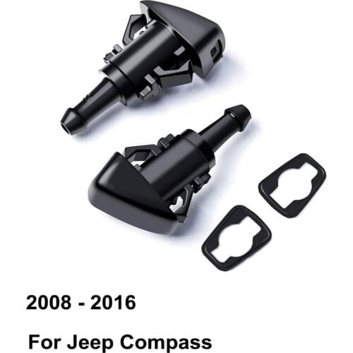 Front Windshield Washer Nozzle 5303834AB for Jeep Compass MK1 ( 2008 - 2016 ) ( Pack of 2 )