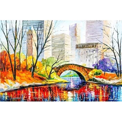 Full Square/round Diamond 5D DIY Diamond Painting Urban small bridge Embroidery Cross Stitch Rhinestone Mosaic Home Decor