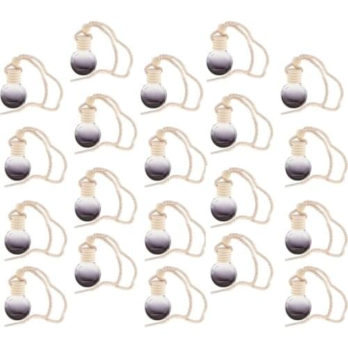 20Pcs Empty Refillable Car Perfume Bottle Car Air Freshener Perfume Diffuser Bottle Round