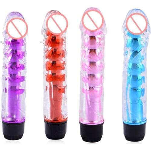 Crystal barbed bald shock AV stick vibrator women masturbation sex toys Multi-Speed Dildo Vibrator Sex Products