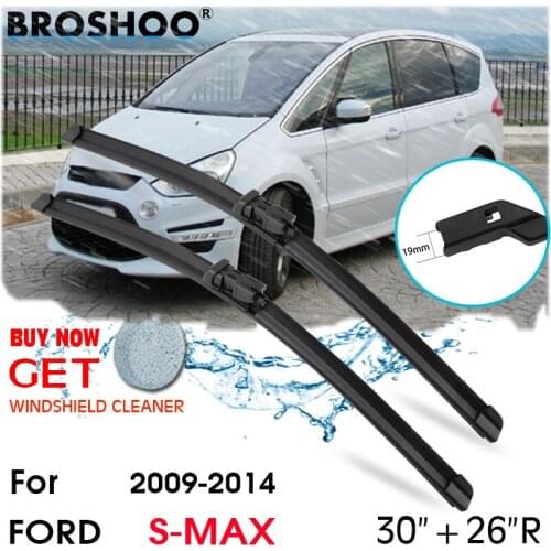 Car Wiper Blade Window Windscreen Windshield Wipers Blades Button Arm Auto Accessories For FORD S-MAX 30''+26'' R 2009-2014
