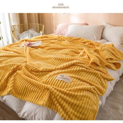 3size Super Warm Soft Fluffy Throw Blanket Solid Color For Bed Sofa Aircraft Office Children Blanket Travel Coverlet 2019 Hot