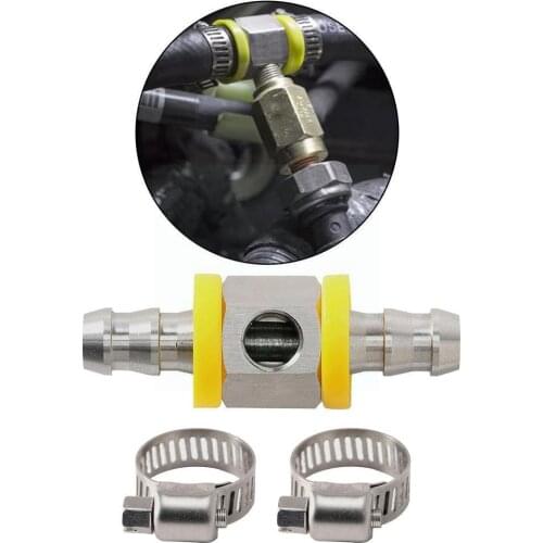 3/8 Inch Fuel Pipe Fuel Pressure T-connector Fuel Line Sensor Car Fuel T-Fitting Accessories Adapter Gauge Pressure K7B1