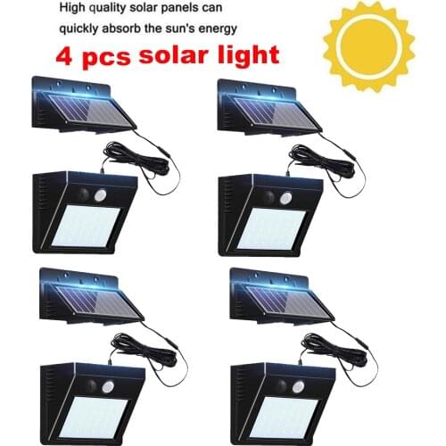30 LED Solar Lamp Outdoor Light Security Wireless Waterproof With PIR Motion Sensor Light UltraThinoptional seperable panel indo