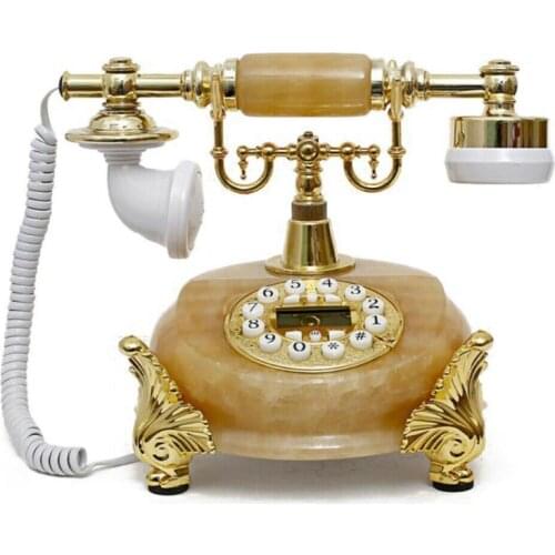 Vintage dail button Phone Chinese Jade Style Old Fashioned Handset Tele YS-302