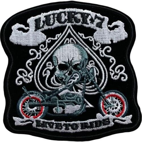 Custom Embroidered DIY Punk Skull Sew Iron On Patch Badge Clothes Fabric Applique patch Any size Any design Welcome to customize