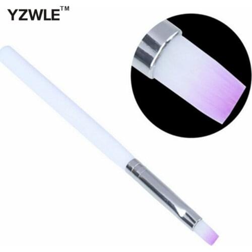 YZWLE 1 PC 1PC Nail Art Brush Builder UV Gel Drawing Painting Brush Pen For Manicure DIY Tool Ggradient Purple Color 04