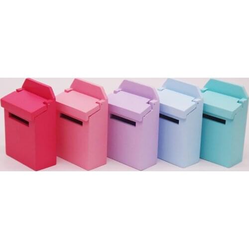 1/12 Wooden Solid Color Miniature Mailbox Doll House Kids Toy Fairy Garden Decor Children Furniture Toys
