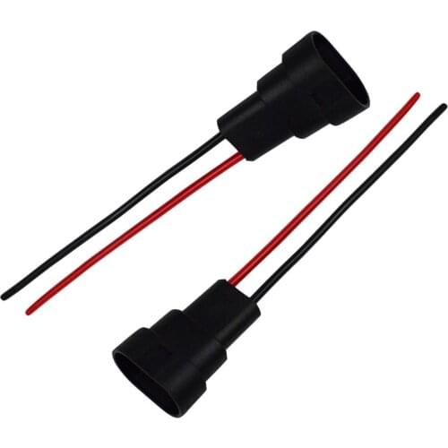 1 Pair 9005 HB3 HB4 Bulb Socket Headlight Fog Lamp Male Plug Adapter Connector Applicable Voltage 12v-24v 140x30x20mm