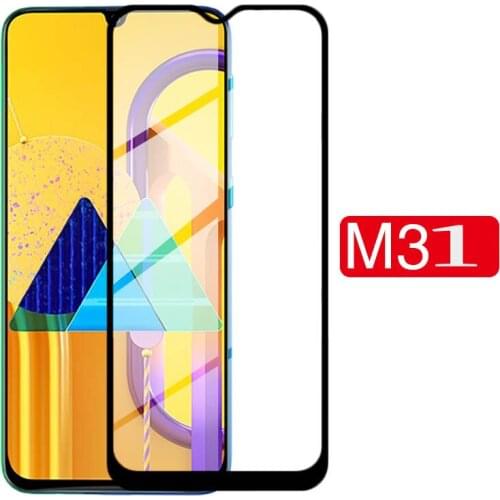 1PCS Full Glue Screen Protector for Samsung Galaxy M31 Tempered Glass Full Glass for Samsung Galaxy M31 9H 2.5D Premium Film