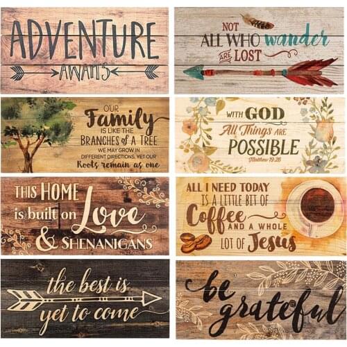 10 Kinds of Coffee Signs Wooden Wall Hanging Plaques Decoration Vintage Farmhouse Shop Kitchen Coffee Bar Rustic Home Decor Gift