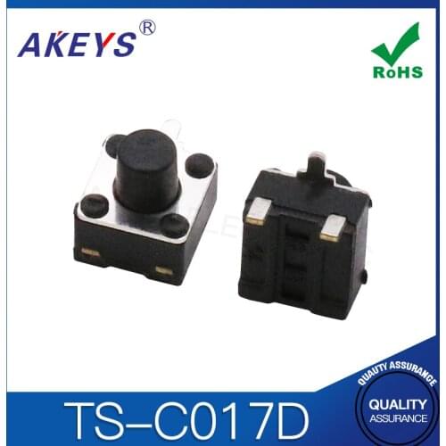200PCS TS-C017D 4.5 ×4.5 × 5 Touch the side patch switch of the key gently. 2-pin horizontal patch with support