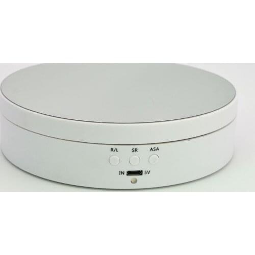 3 Speeds Electric Rotating Display Stand Mirror 360 Degree Turntable Jewelry Holder Battery for Photography Video Shooting Props