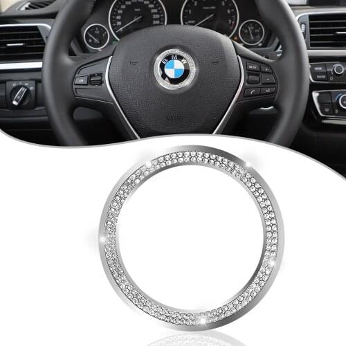 Car Steering Wheel 3D Diamond Sticker Logo Decorative Stickers Auto Modeling Accessories For BMW X1 X3 X4 X5 X6 F07 F10 F15 F16