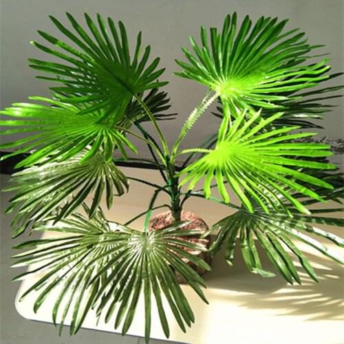 56cm Silk Artificial Coconut Plant Tree Fan Leaf Branch Fake Foliage Christmas Wedding Home Garden Decoration Green