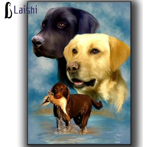5D diy diamond embroidery Wild duck dachshund full square diamond Painting cross stitch dog picture rhinestones Needlework mosai