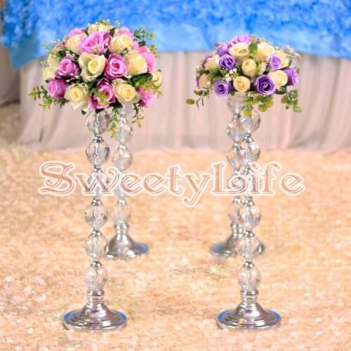 61cm Acrylic Crystal Wedding Flower Stand Table Centerpiece