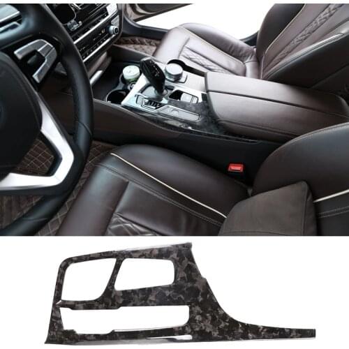 Carbon Fiber Car Center Console Gear Shift Panel Cover Sticker Trim for BMW 5 Series G30 2018 Car Accessories