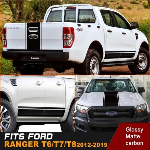Car accessories hood tail door and side door stripe graphic Vinyl car sticker fit for ford ranger toyota hilux nissan navara vw