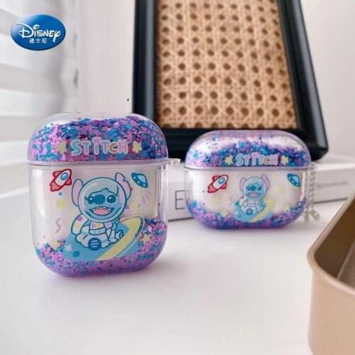 Lilo Stitch Case for Apple Airpods 1 2 case Wireless Bluetooth case for airpod Pro 3 Liquid quicksand Glitter cute Charging box
