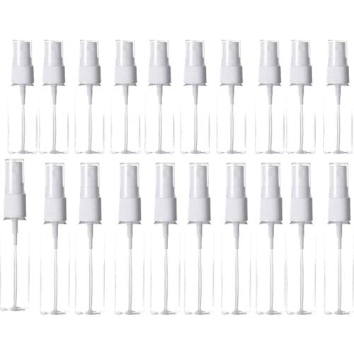 20 Packs of Clear Plastic Fine Mist Spray Bottle,20Ml,For Essential Oils, Travel, Perfumes and More