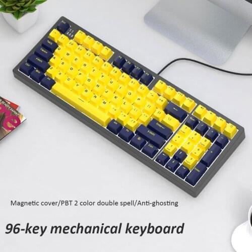 Gaming Mechanical Keyboard 96 keys Anti-ghosting Wired Keyboard Blue Black Tea Red Switch for Cherry For Gamer PC Laptop