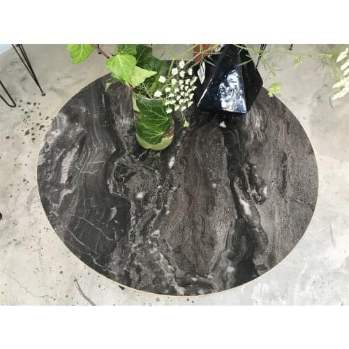 Round table with marble pattern