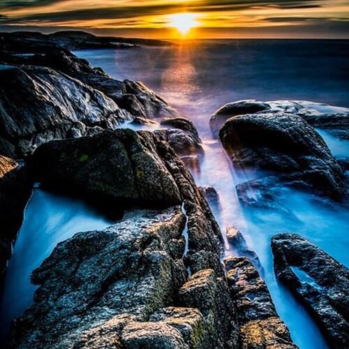 L4138 Landscape Sunset cross stitch Oil painting girl 11/ 14ct /16/28/27CT cloth cotton thread embroidery DIY handmade