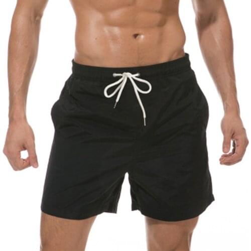 Summer Men Swim Trunks Plus Size Breathable Trunks Trouser Solid Swimwear Beach Shorts Slim Wear Outdoor Bathing Trunks