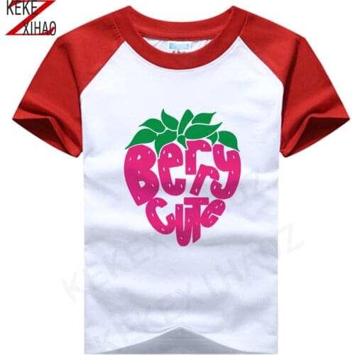 Summer Clothes Baby T-shirt Kids Short Sleeve T Shirt Girls Top Boy Clothing Cotton T-shirt Baby Girl Shirt Strawberry Pattern