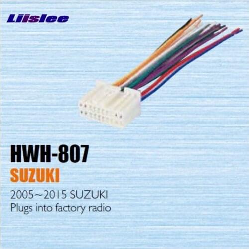 Liislee Car CD DVD Player Power Wire Cable Plug For Suzuki 2005-2015 Plugs Into Factory Radio / DIN ISO Female