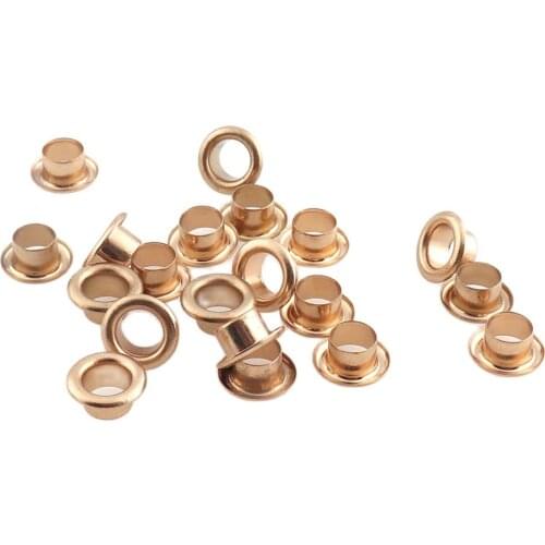 Metal lLight Gold Color Eyelets Inner Dia.5mm Grommets for Leather Craft Bags Clothes Webbing Hole Clothes DIY Accessories