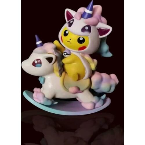 Pikachu Riding Unicorn Cute Model Figure Toys