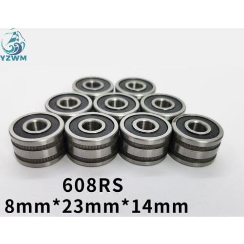 YZWM Miniature Deep Groove Ball Non Standard Bearing B8-23d Size 8 * 23 * 14 Automobile Generator Bearing Bearing Bearing Steel
