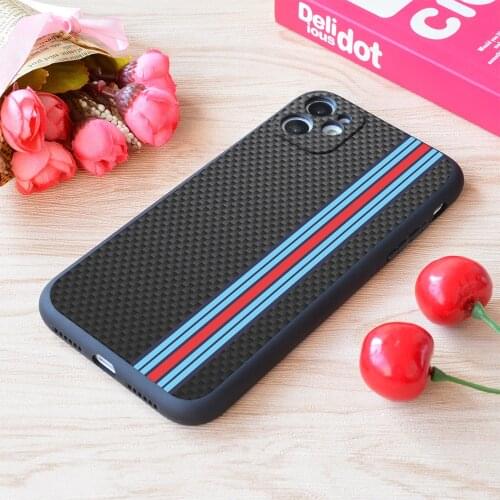 For iPhone Martini Strip Print Soft Matt Apple Case