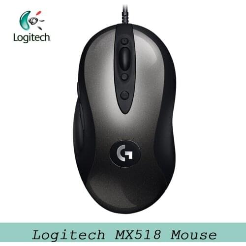 Original Logitech MX518 Legendary Gaming Mouse with HERO Engine 16000DPI Classic Fever Level Mouse Legend Reborn for Mouse Gamer