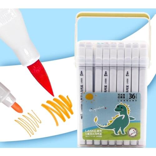 CHENYU 12 18 24 36Pcs Colors Marker Washable Brush Pens Drawing Painting Watercolor Childrens Art Marker Pens For School