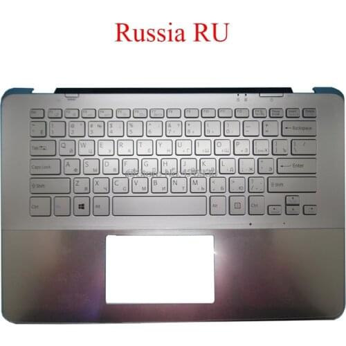 Laptop Palmrest RU SL HU NE PO BG keyboard For SONY For VAIO SVF14A SVF14A15ST SVF14A1C5E SVF14A1M2E SVF14A1S9R 5JGD5PHN040